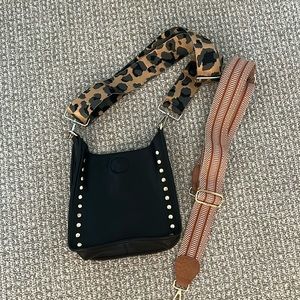 Ah-dorned bag. Can be worn as crossbody and extra strap included. Like new